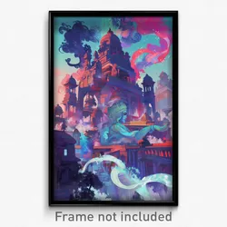 Bollywood Movie Poster - Thick Temple (India Retro Hindi Film Art Print)