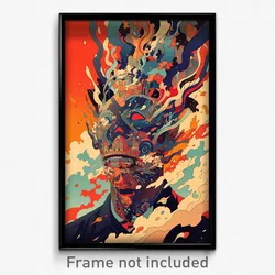 French Movie Poster - Stark Chest (France Psychedelic Art Retro Film Print)