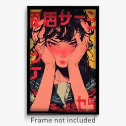 Spanish Movie Poster - Woman Feeling Moody, Cherry Nanamori School Uniform