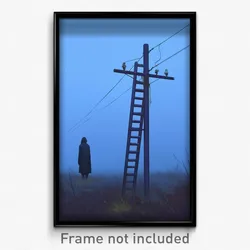 Art Poster - Abandoned Ladder (Psychedelic Trippy Weird 11x17 Print)