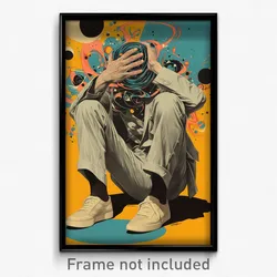 Icelandic Movie Poster - Man Feeling Cruelty, Interesting Grey Legwear (Print)