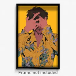 Art Poster - Man Feeling Exasperated Wearing French Frilled Shirt (Art Print)