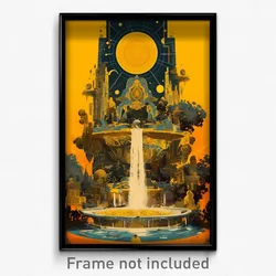 Spanish Movie Poster - Nice Fountain (Spain Psychedelic Art Retro Film Print)
