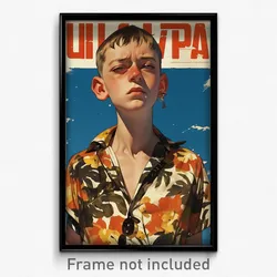 Icelandic Movie Poster - Boy Feeling Flakey, Sparkling Untucked Shirt (Print)