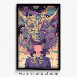 Movie Art Poster - Woman Feeling Indignant, Livid Brown Sweater Vest (Print)