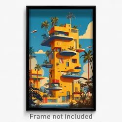 German Movie Poster - Concrete Mexican Architecture (Germany Film Art Print)