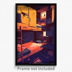 Art Poster - Conventional Barracks (Psychedelic Trippy Weird 11x17 Print)