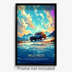 Icelandic Movie Poster - Wild Lodge (Iceland Psychedelic Art Retro Film Print)