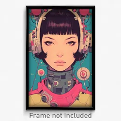 Movie Art Poster - Woman Feeling Woe, Majestic Hair Bobbles (Retro Film Print)