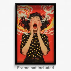 Vietnamese Movie Poster - Woman Feeling Yawning, Idealistic Polka Dot Shirt