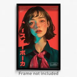Thai Movie Poster - Woman Feeling Self Critical, Scholarly Pink Neckerchief