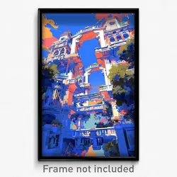 Art Poster - Wide Parsonage (Psychedelic Trippy Weird 11x17 Print)