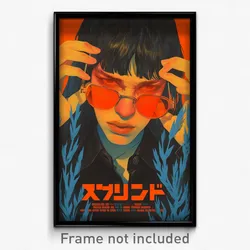 Hebrew Movie Poster - Boy Feeling Lonely, Shadowy Orange Goggles (Art Print)