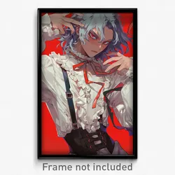 Anime Art Poster - Man Feeling Aggressive, Outgoing Frilled Ribbon (Print)