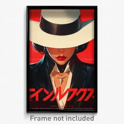 Movie Art Poster - Woman Feeling Shameless, Marvelous Fedora (Retro Film Print)
