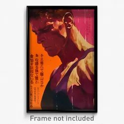 German Movie Poster - Man Feeling Grief, Made Up Purple Leotard (Art Print)