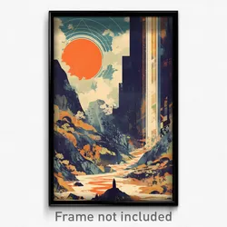 Icelandic Movie Poster - Cultured Viaduct (Iceland Retro Film Art Print)