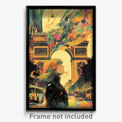 French Movie Poster - Lovely Temple (France Psychedelic Art Retro Film Print)