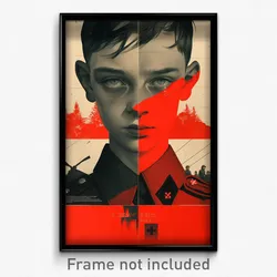 Icelandic Movie Poster - Boy Feeling Homesickness, Red Military Uniform (Print)