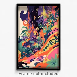 German Movie Poster - Blue Furnace (Germany Psychedelic Art Retro Film Print)