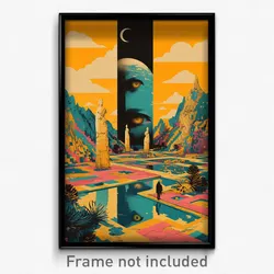 German Movie Poster - Rough Fountain (Germany Psychedelic Art Retro Film Print)