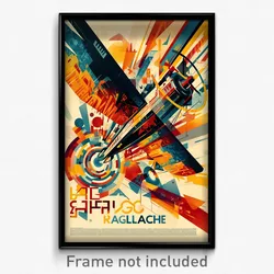 German Movie Poster - Flying Gable (Germany Psychedelic Art Retro Film Print)