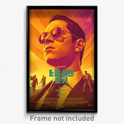 Hebrew Movie Poster - Man Feeling Disheartened, Angelic Aviator Sunglasses