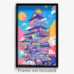 Art Poster - Cute Roof (Psychedelic Trippy Weird 11x17 Print)