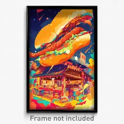 Bollywood Movie Poster - Monstrous Hot Dog Stand (India Hindi Film Art Print)
