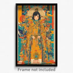 Chinese Movie Poster - Woman Feeling Self Caring, Worldly Sleeves Past Elbows