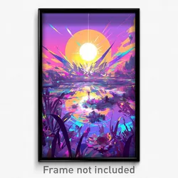 Art Poster - Sparkling Lawn (Psychedelic Trippy Weird 11x17 Print)