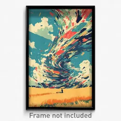 French Movie Poster - Imaginary Tornado (France Retro Film Art Print)