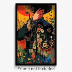 Spanish Movie Poster - Boy Feeling Charity, Flowery Black Capelet (Art Print)