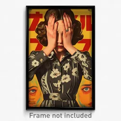 Hebrew Movie Poster - Woman Feeling Submissive, Classic Grey Dress (Art Print)