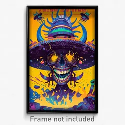 Mexican Movie Poster - Wavy Hurricane (Mexico Psychedelic Art Retro Film Print)