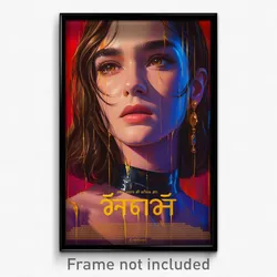 Thai Movie Poster - Woman Feeling Content, Glossy Blue Choker (Art Print)