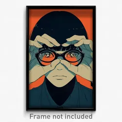 Movie Art Poster - Boy Feeling Pity, Metallic Black Framed Eyewear (Film Print)