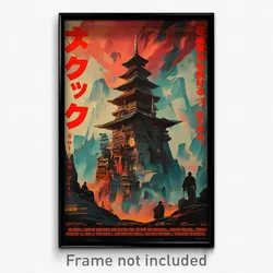 Japanese Movie Poster - Stupendous Pagoda (Japan Retro Film Art Print)