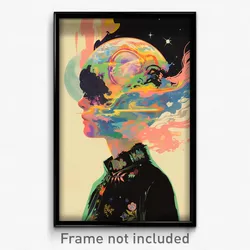 Icelandic Movie Poster - Flashy Post (Iceland Psychedelic Art Retro Film Print)