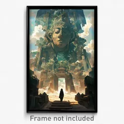 Art Poster - A Mystical Portal Guarded By Ancient Statues