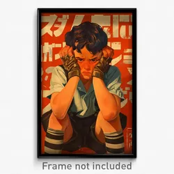 Hebrew Movie Poster - Boy Feeling Helpless, Striped Mismatched Gloves (Print)