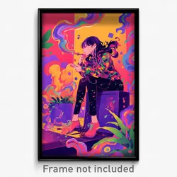 Art Poster - Warm Music Studio (Psychedelic Trippy Weird 11x17 Print)