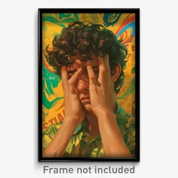 Brazilian Movie Poster - Man Feeling Modesty, Wiry Puffy Short Sleeve (Print)