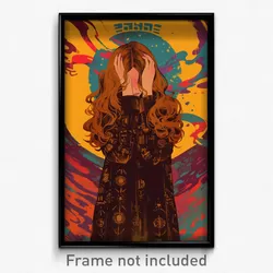 Hebrew Movie Poster - Girl Feeling Powerless, Complex Brown Coat (Art Print)