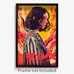 Thai Movie Poster - Woman Feeling Hopeless, Well Worn Striped Jacket (Art Print)