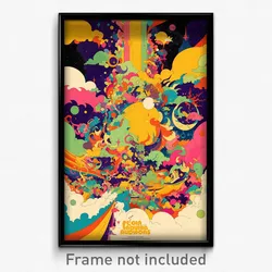 French Movie Poster - Curvy Mooring (France Psychedelic Art Retro Film Print)