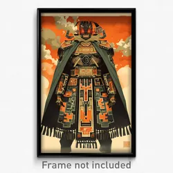 Mexican Movie Poster - Man Feeling Insecurity, Awesome Armored Dress (Art Print)