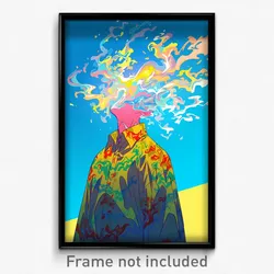 Art Poster - Boy Feeling Mystified Wearing Grand Layered (Print)