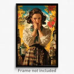 Mexican Movie Poster - Girl Feeling Embarrassment, Immaculate Greek Clothes