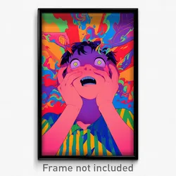 Spanish Movie Poster - Boy Feeling Enthusiasm, Oddball Vertical Striped (Print)